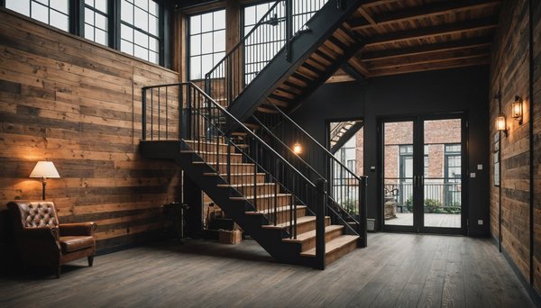 Transformez votre escalier en bois avec une touche industrielle