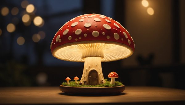 Transformez les nuits de vos enfants avec la veilleuse champignon.